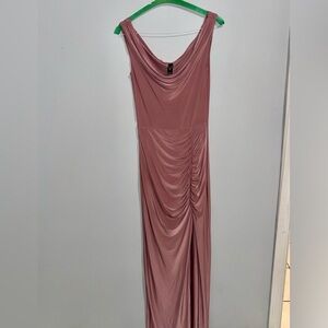 Windsor Dusty Rose Cowl Neck Prom Dress